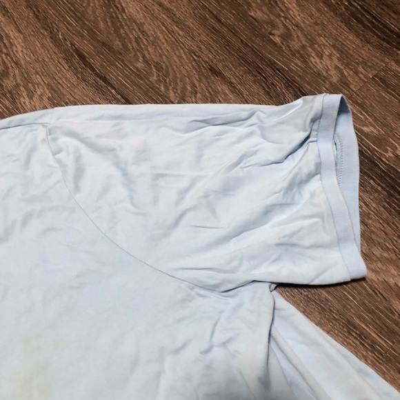 Paul Fredrick Men's 3XL Light Blue Quarter-Zip Polo Shirt - Picture 4 of 11